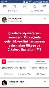 CHP TABANI ''ÖN SEÇİMLE GELEN VEKİLİ HARCAMAK ÜLKEYE İHANETTİR'' 2 Screenshot 20180423 190254