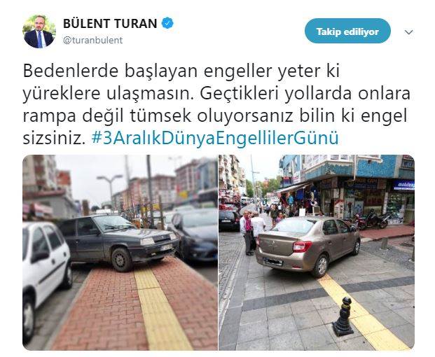 Bülent Turan'dan 3 Aralık'ta Anlamlı Engelliler Günü Mesajı 2 engellilergünü 1