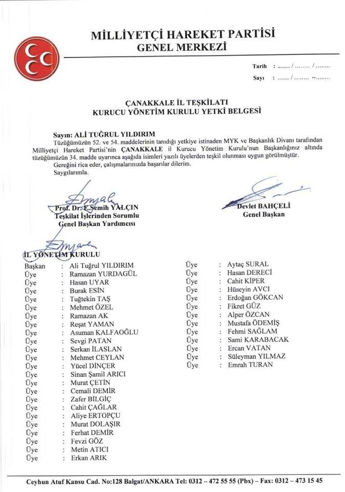 Çanakkale MHP'nin Yeni İl yönetimi Belli Oldu 2 mhp.il