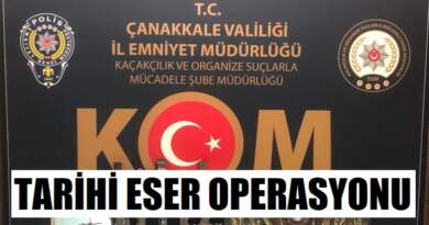Çanakkale İl Emniyet Müdürlüğünden Tarihi Eser Operasyonu.! Çanakkale İl Emniyet Müdürlüğünden Tarihi Eser Operasyonu.!