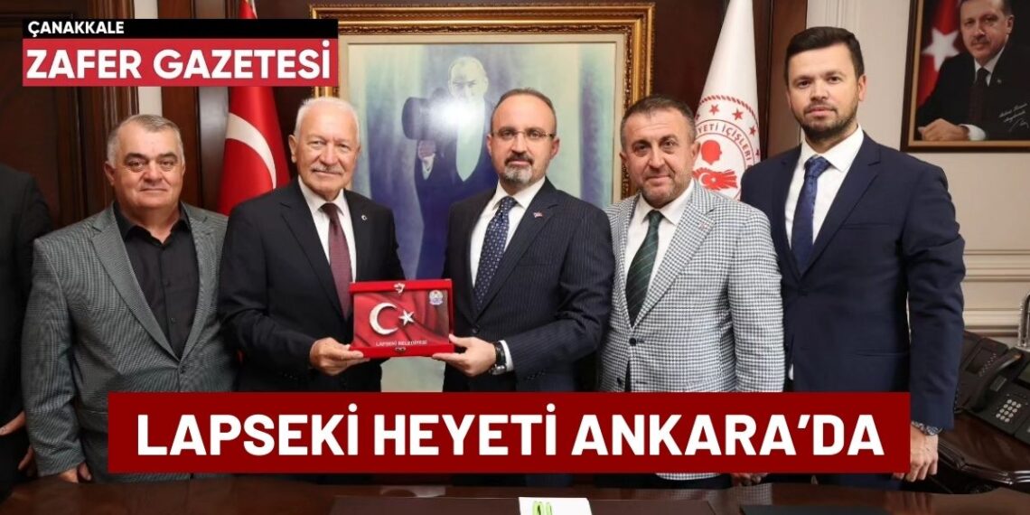 İçişleri Bakan Yardımcısı Bülent Turan, Lapseki Belediye Başkanı Eyüp Yılmaz’ı ve Beraberindeki Muhtarları Kabul Etti.