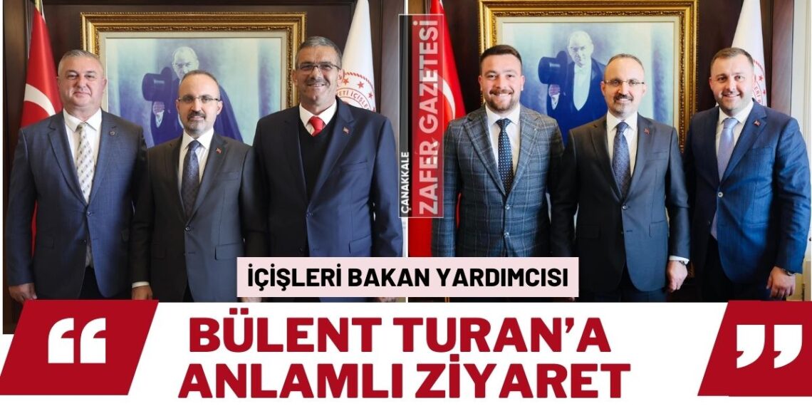Bülent Turan’a Geyikli ve Ezineli Hemşehrilerinden Anlamlı Ziyaret