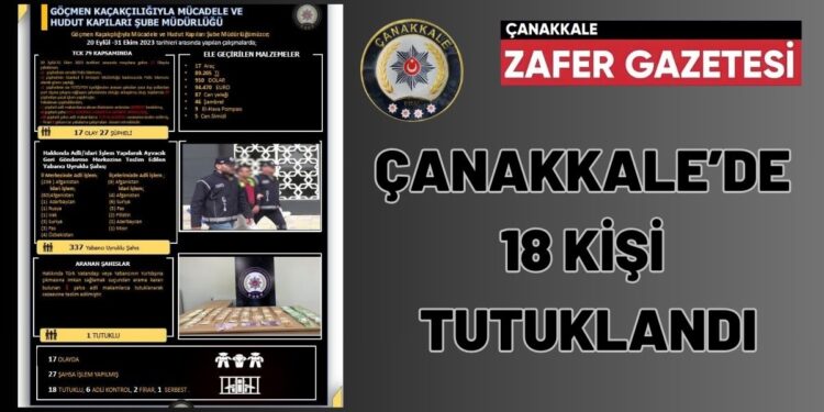CANAKKALEDE 18 KISI TUTUKLANDI 1