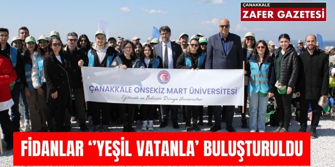 ÇOMÜ Rektörü ERENOĞLU Ve Gönüllü Öğrenciler Fidan Dikim Etkinliğine Katılım Sağladı..