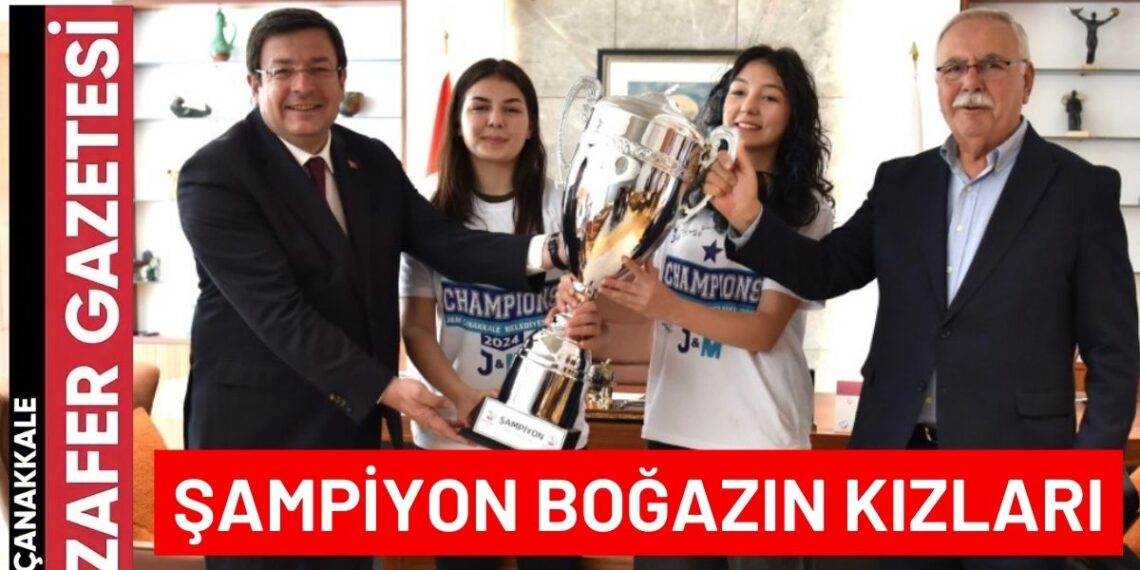 Kadınlar Basketbol Ligi Şampiyonu Boğazın Kızları Çanakkale Belediyesini Ziyaret Etti..