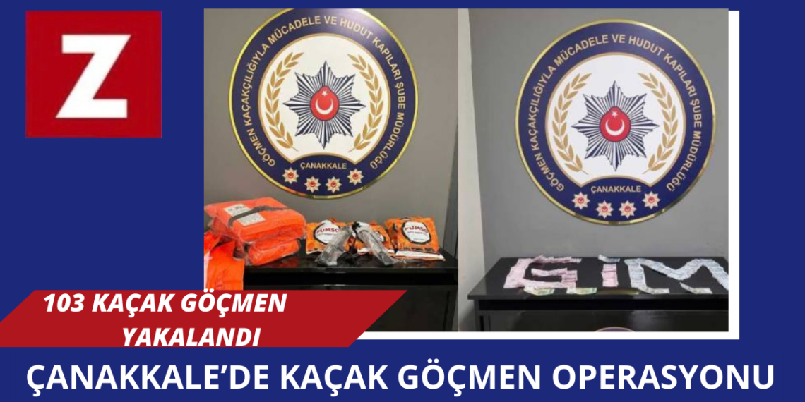 Çanakkale’de 103 Kaçak Göçmen Yakalandı: 8 Şüpheli Tutuklandı.