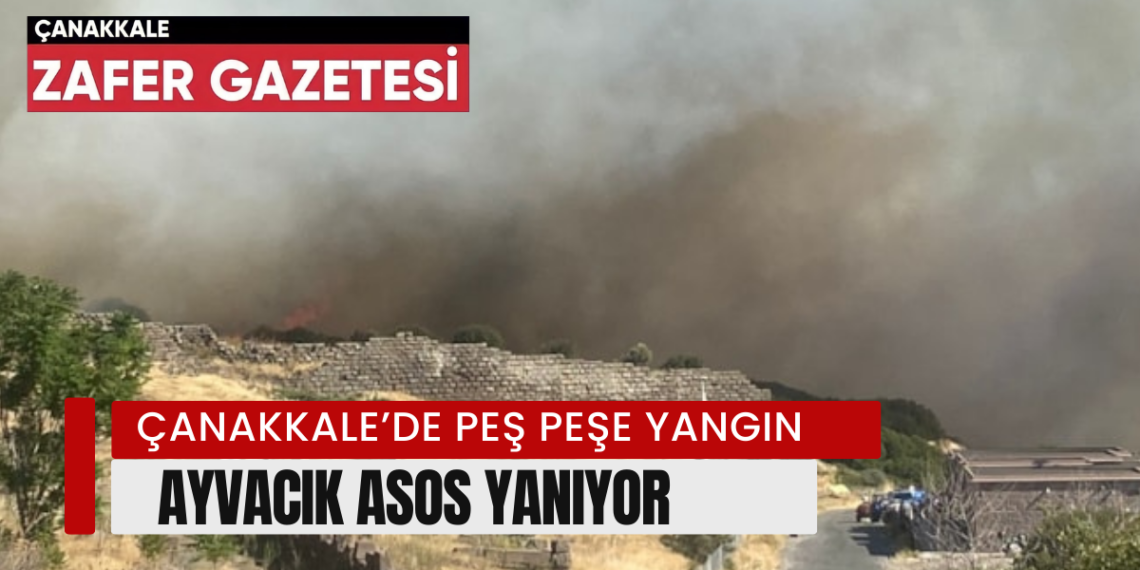 Assos Antik Kenti’nde Arazöz Alevlerin Arasında Kaldı