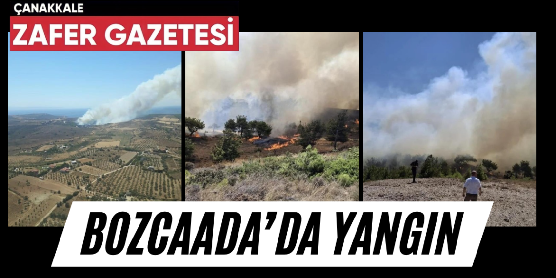 Bozcaada’da Yangın Paniği