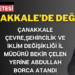 Çanakkale Çevre Ve Şehircilik Müdürlüğünde Değişim