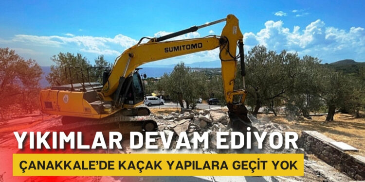 Ayvacık’ta Kaçak Yapılara Neşter: Yıkımlar Kararlılıkla Sürdürülüyor 1 yikimlar devam ediyor