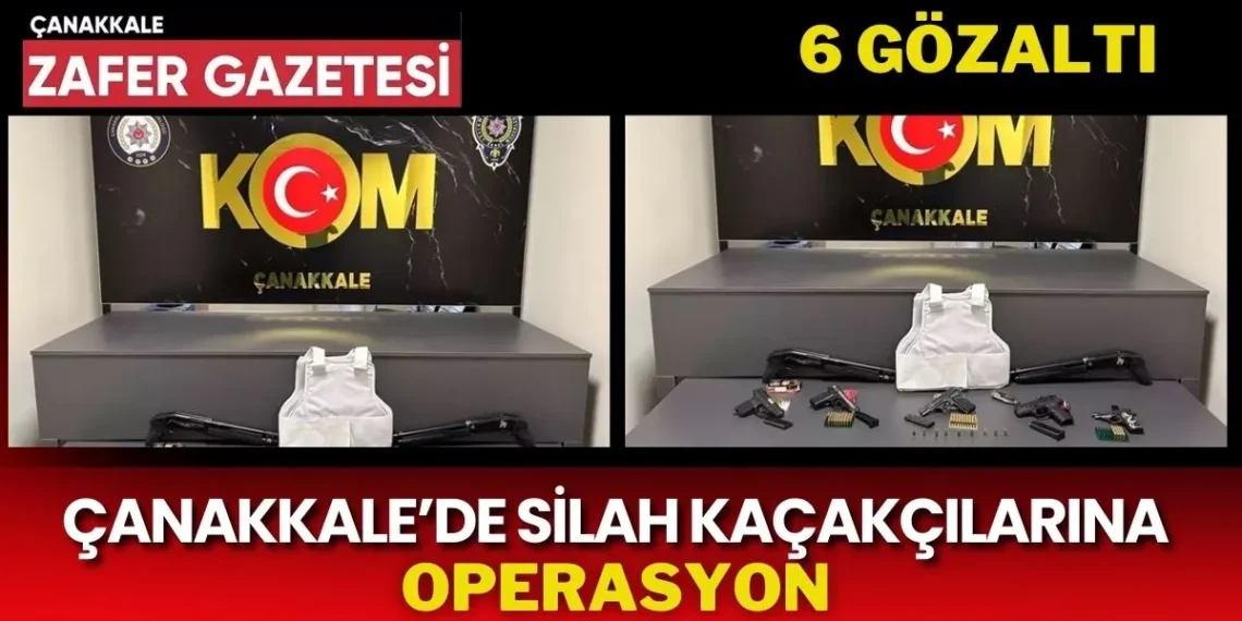 Çanakkale’de Silah Kaçakçılarına Eş Zamanlı Operasyon