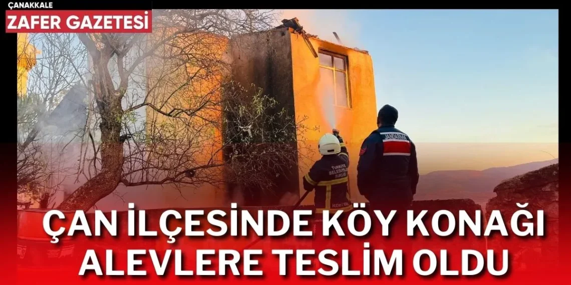 Çanakkale’de Köy Konağı Yangını: Kullanılamaz Hale Geldi