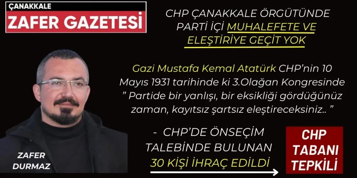 CHP’de Demokrasi İhraçla Susturuldu: Ön Seçim Talebi “Partiye Zarar” Sayıldı!