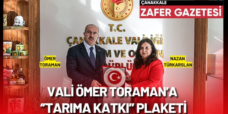 Vali Toraman’a Tarıma Katkılarından Dolayı Plaket Takdim Edildi 1 IMG 2621