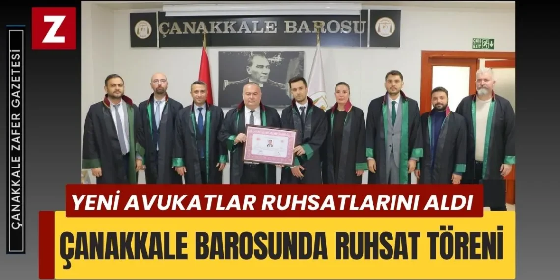 Çanakkale Barosunun Yeni Avukatları Yemin Ederek Ruhsatlarını Aldılar