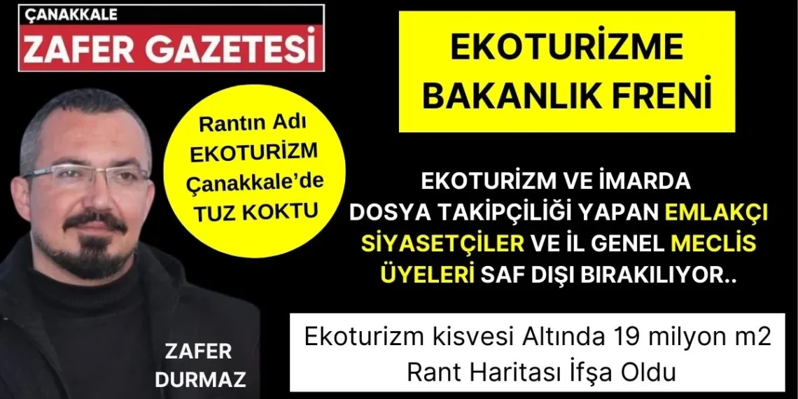 Çanakkale Valisi Ranta Dur Dedi.! Ekoturizm de Yeni Dönem; Bakanlık Görüşü Alınacak.!