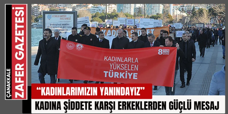 Çanakkale’de Kadına Şiddete Karşı Erkeklerden Farkındalık Yürüyüşü 1 IMG 2852