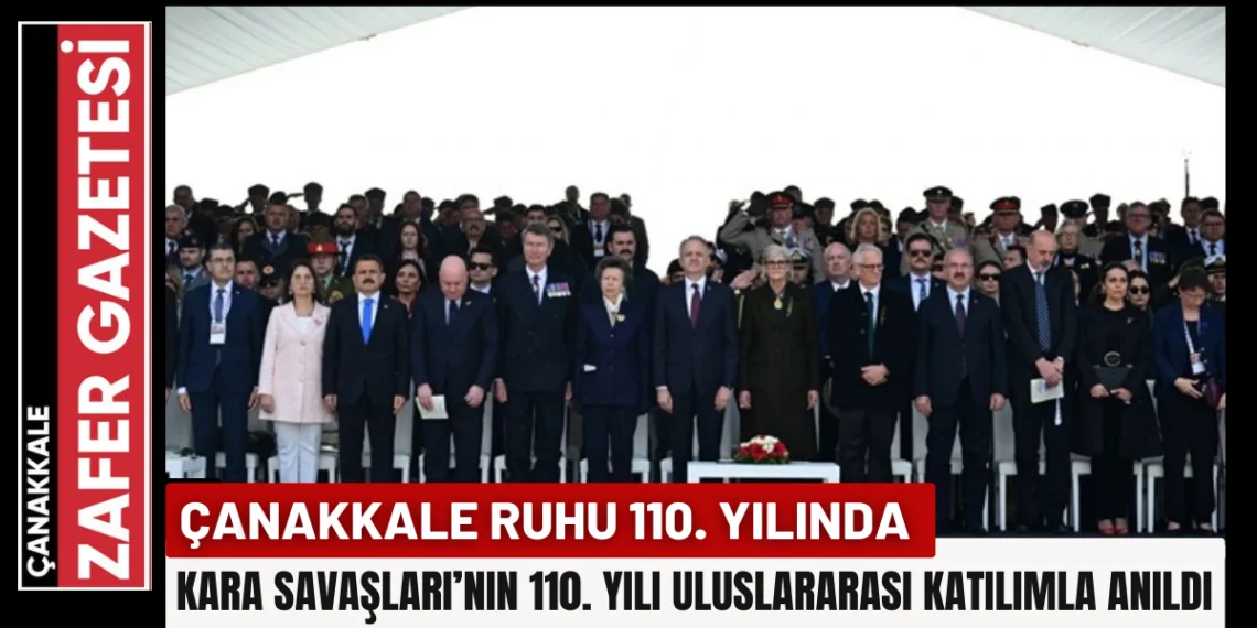 Çanakkale Kara Savaşları’nın 110. Yılı, Şehitler Abidesi’nde Düzenlenen Anlamlı Törenle Anıldı.