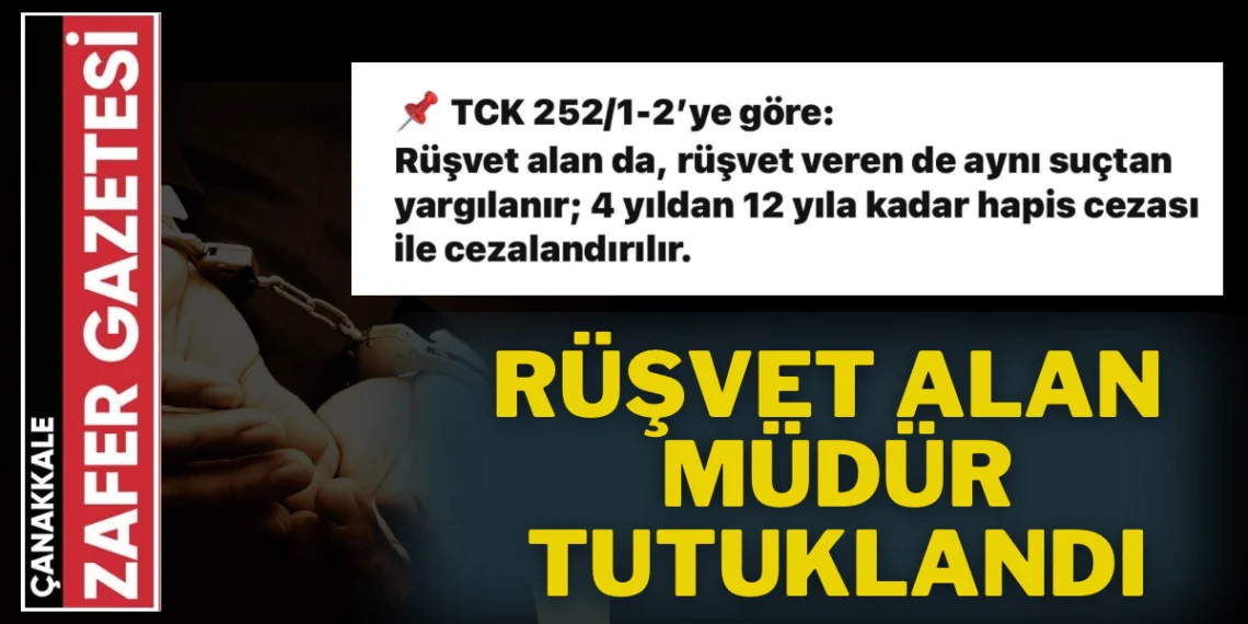 Çan’da Yolsuzluk Operasyonu: Müdür Cezaevinde