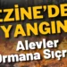 Ezine’de Yangın Paniği