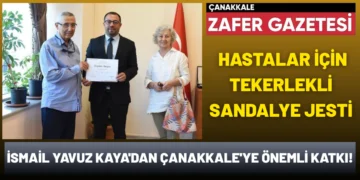 Çanakkale Devlet Hastanesi’ne Anlamlı Bağış: İsmail Yavuz Kaya’dan Tekerlekli Sandalye Desteği
