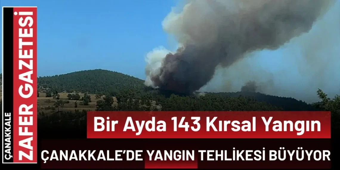Çanakkale’de Kırsal Yangınlar Yüzde 57 Arttı: 26 Kişiye Adli İşlem