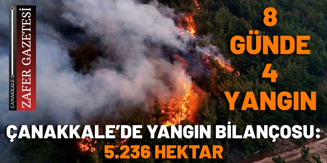 Çanakkale Ormanları Alevlere Teslim: 8 Günde 4 Büyük Yangın, 5 Bin Hektar Küle Döndü