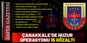 Çanakkale’de Huzur Operasyonu: Aranan 15 Kişi Yakalandı