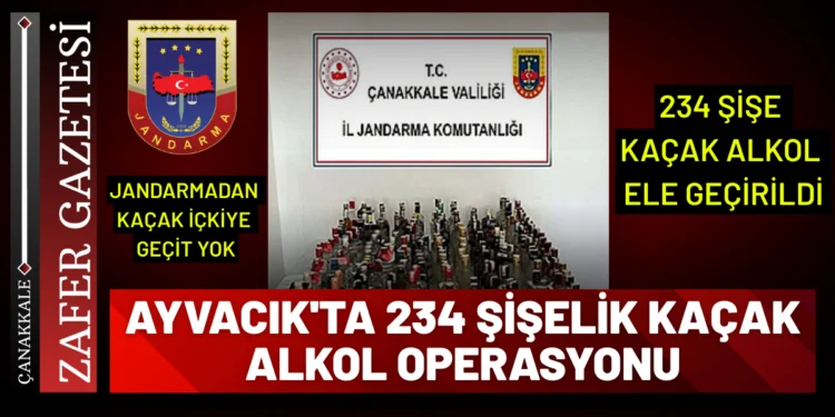 AYVACIK'TA KAÇAK ALKOLE JANDARMA DARBESİ 1 2344