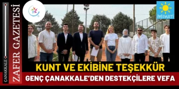 Genç Çanakkale’den Burak Kunt Ve Ekibine Teşekkür Belgesi