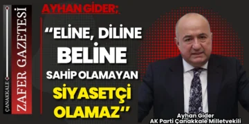 MİLLETVEKİLİ GİDER’DEN, SİYASETÇİ VE YÖNETİCİLERE AHİ EVRAN ÖĞÜDÜ..!