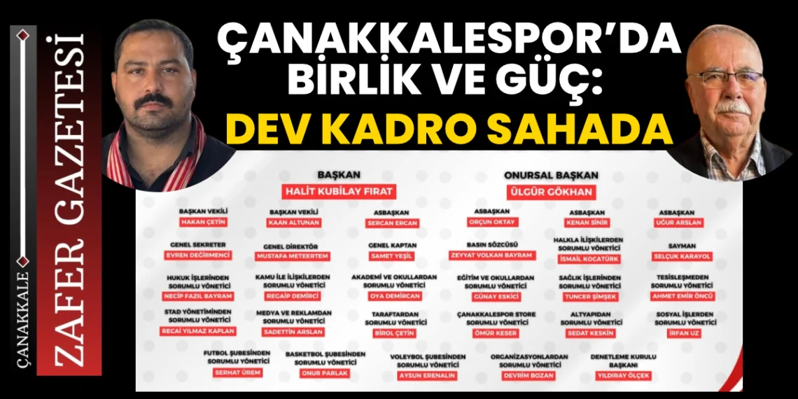 Çanakkalespor’un Dev Kadrosu Görev Başında
