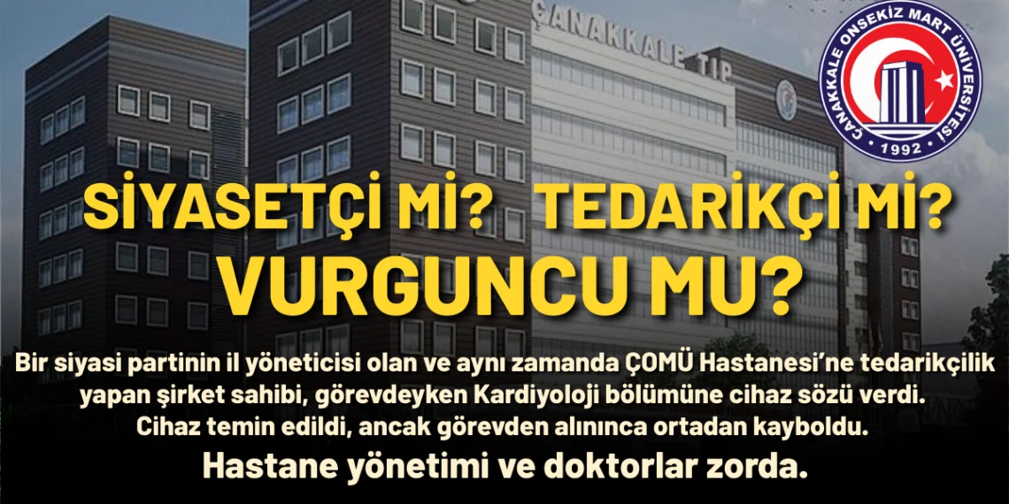 Hem Siyasetçi Hem Tedarikçi: Cihaz Sözü Görevle Birlikte Buhar Oldu.!