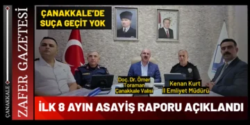 Çanakkale Valiliği, 2025’in İlk 8 Ayına Ait Güvenlik Raporunu Açıkladı