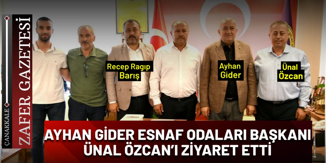 AK Parti Çanakkale Milletvekili Ayhan Gider, Çanakkale Esnaf Odaları Birliği Başkanı Ünal Özcan’ı makamında ziyaret etti.