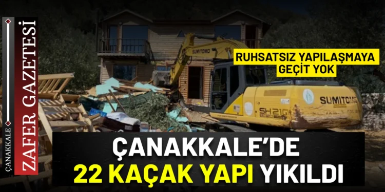Çanakkale İl Özel İdaresi, kaçak yapılaşmayla mücadelesini sürdürüyor. 1 kacaks2