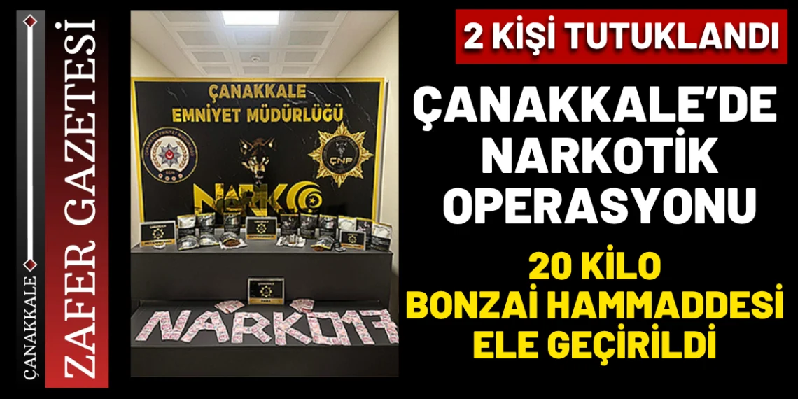 Çanakkale Polisi Zehir Tacirlerine Geçit Vermedi