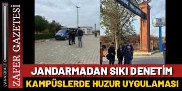 Çanakkale Jandarmasından Üniversite ve Yurt Bölgelerinde Denetim