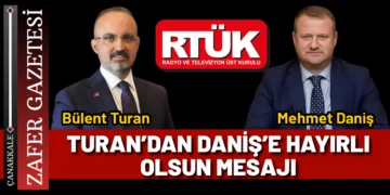Turan’dan Daniş’e RTÜK Başkanlığı Tebriği 6 Turan’dan Daniş’e RTÜK Başkanlığı Tebriği