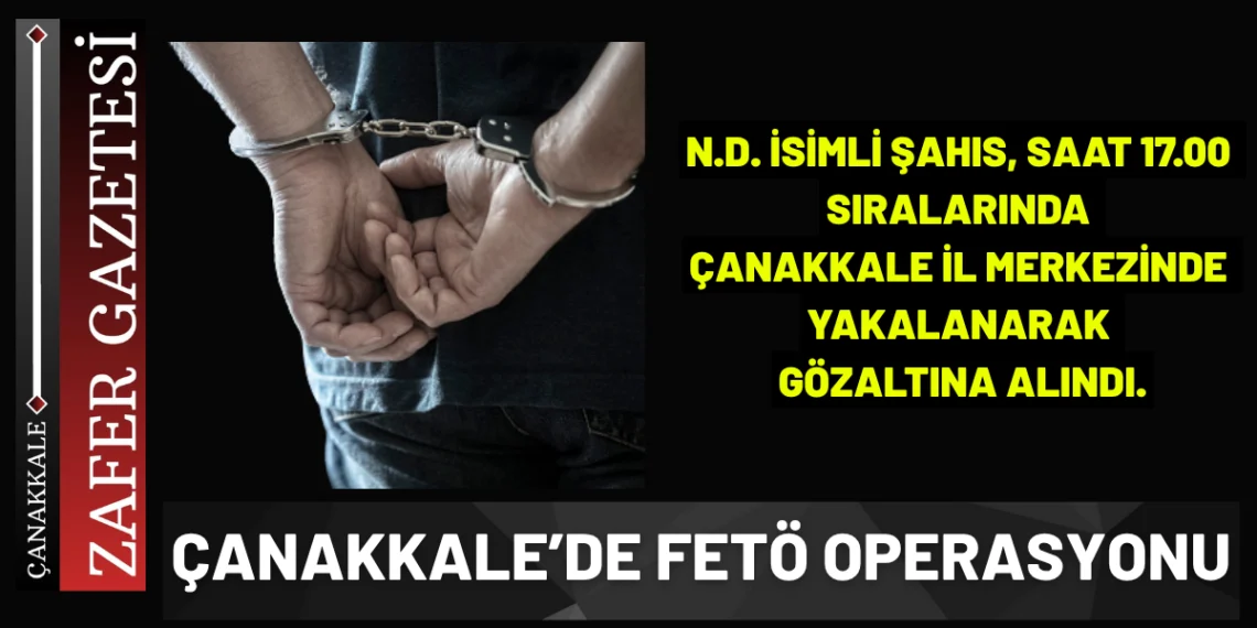 FETÖ/PDY Şüphelisi Jandarma Operasyonuyla Yakalandı