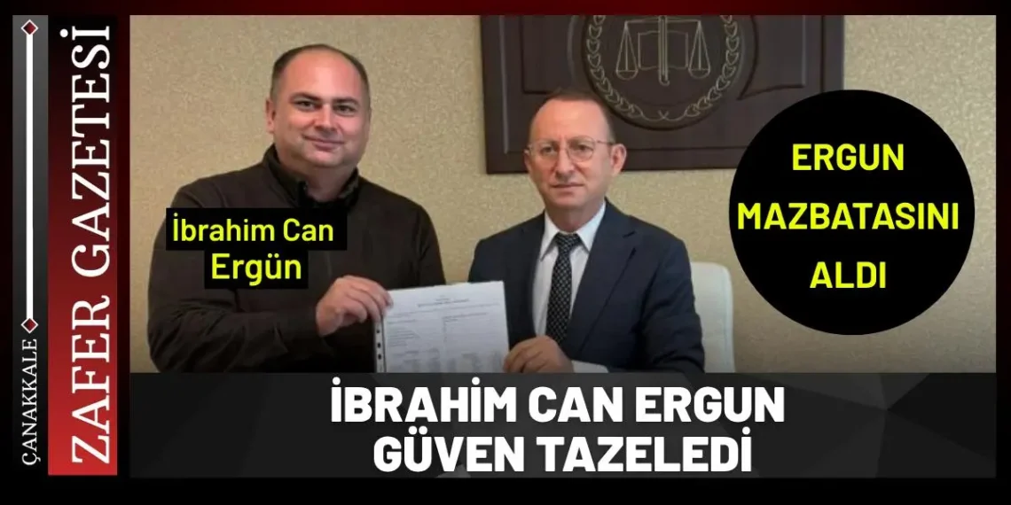 İbrahim Can Ergun, Mazbatasını Teslim Aldı