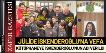 Jülide İskenderoğlu’nun Adı Ezine’de Kütüphaneye Verildi