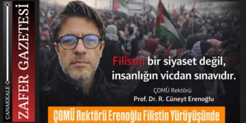 ÇOMÜ Rektörü Prof. Dr. R. Cüneyt Erenoğlu’ndan Vicdan Yürüyüşüne Güçlü Destek