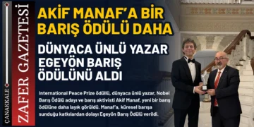 Akif Manaf Egeyön Barış Ödülünü Aldı